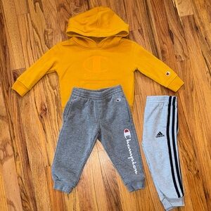 Champion Kids & Adidas Gray Joggers
